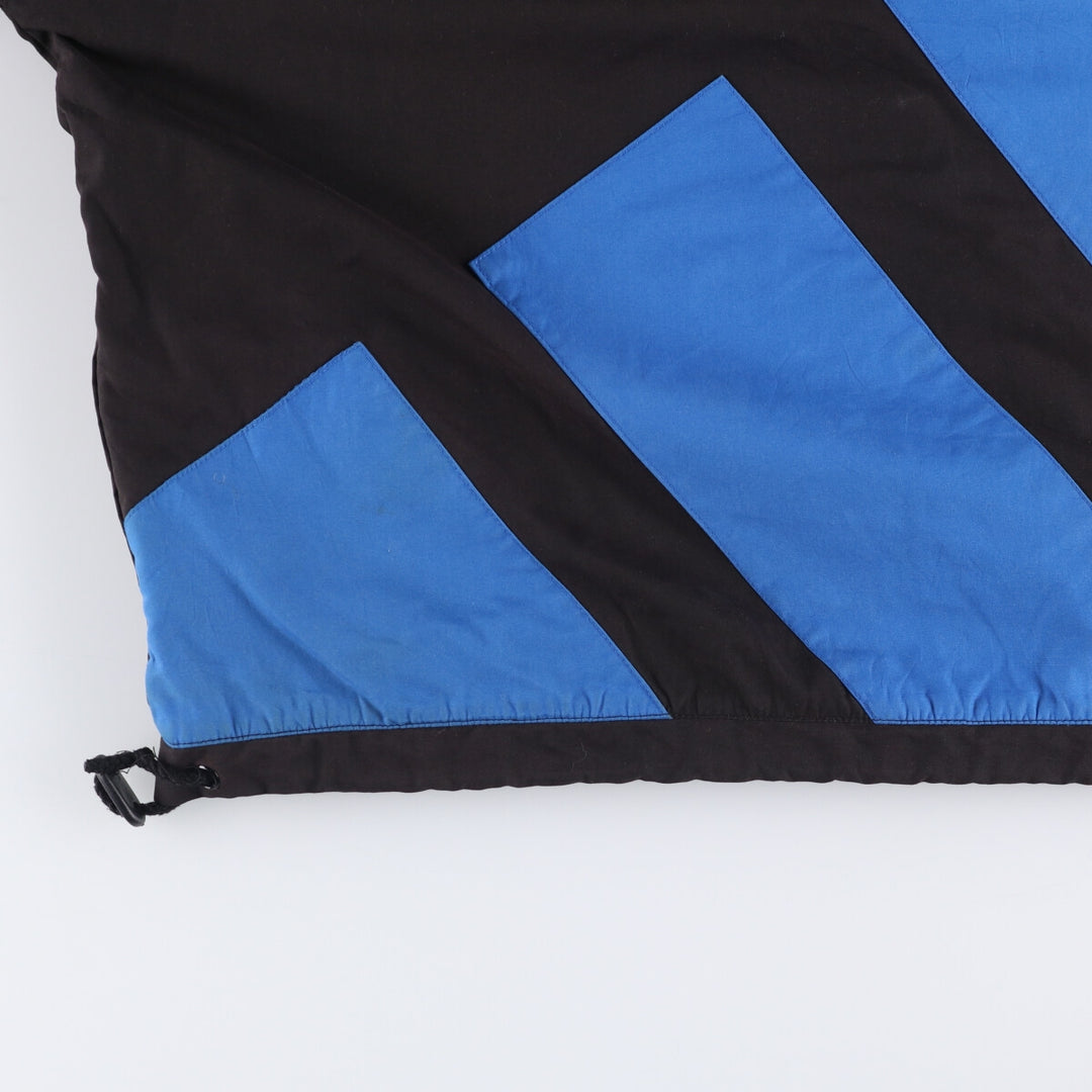 Vintage 90'S adidas half-zip warm-up pullover with back logo, men's size L polyester black type Vintage Second Hand
