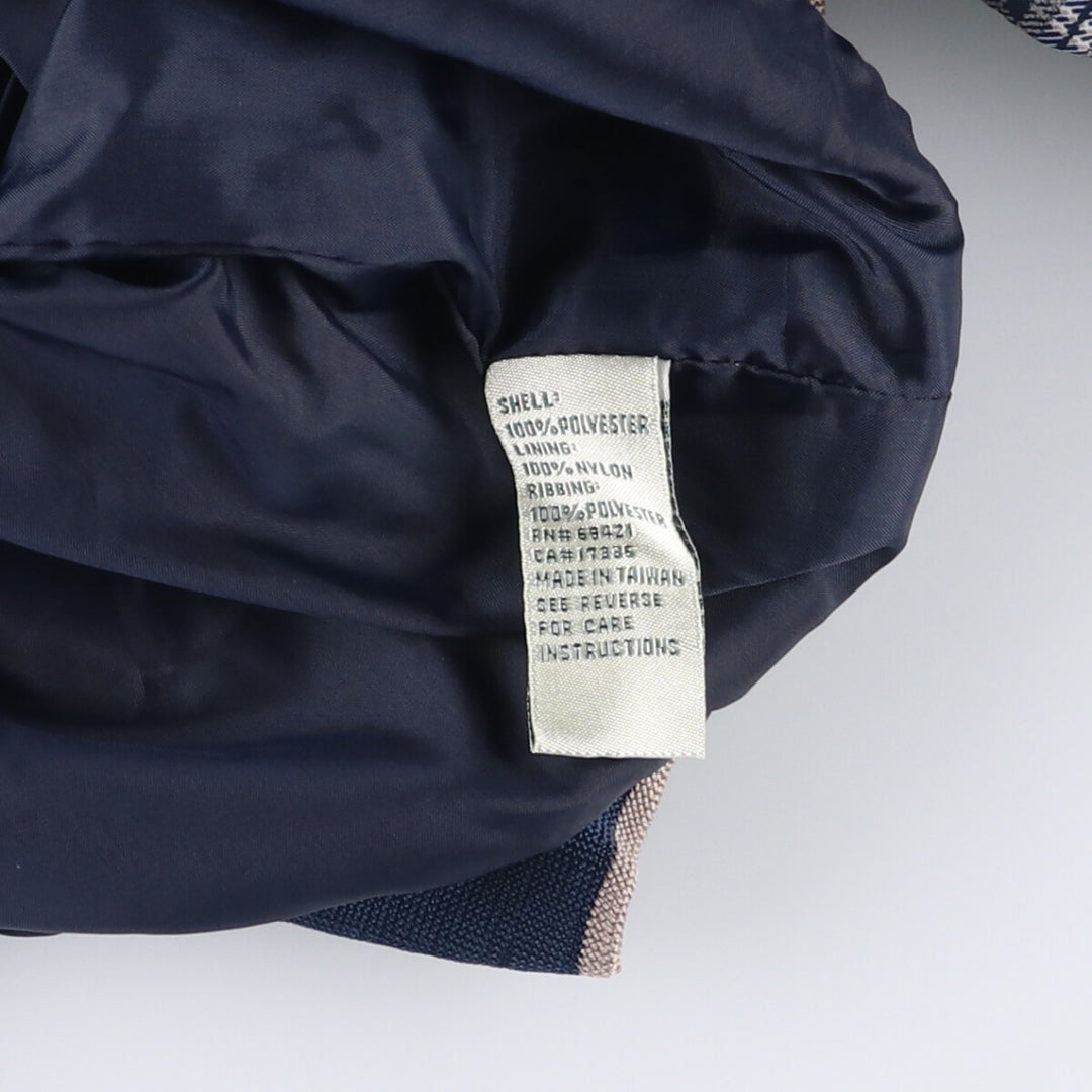 90'S Reebok Golf Check Pattern V-Neck Warm-Up Pullover, Men's Size XL, Vintage polyester navy blue type Vintage Second Hand