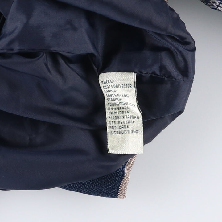 90'S Reebok Golf Check Pattern V-Neck Warm-Up Pullover, Men's Size XL, Vintage polyester navy blue type Vintage Second Hand