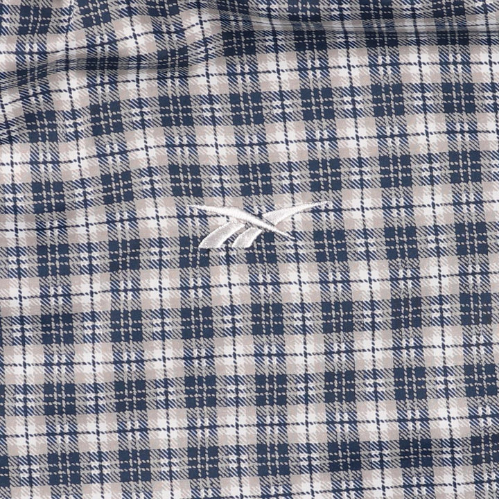 90'S Reebok Golf Check Pattern V-Neck Warm-Up Pullover, Men's Size XL, Vintage polyester navy blue type Vintage Second Hand