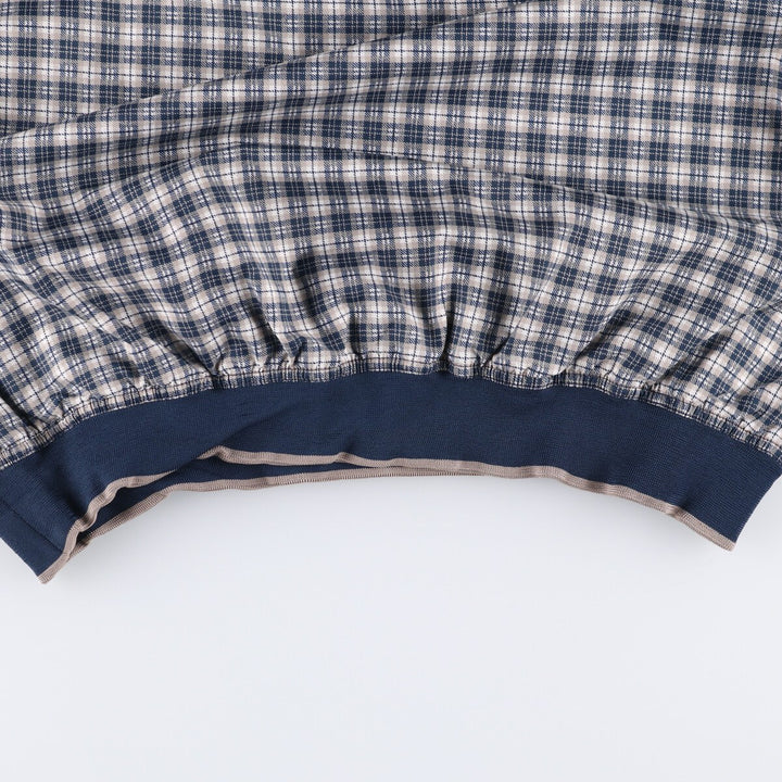 90'S Reebok Golf Check Pattern V-Neck Warm-Up Pullover, Men's Size XL, Vintage polyester navy blue type Vintage Second Hand