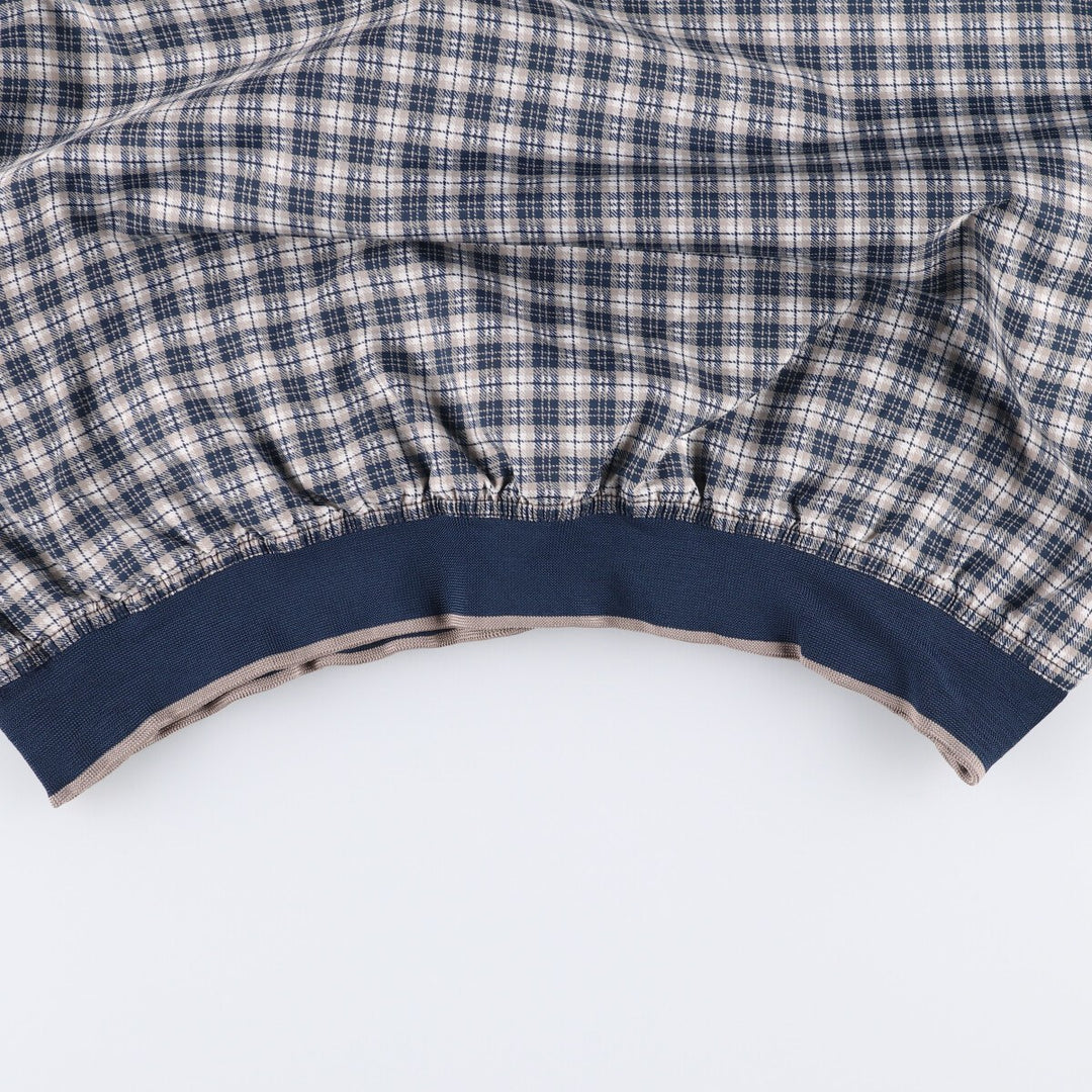90'S Reebok Golf Check Pattern V-Neck Warm-Up Pullover, Men's Size XL, Vintage polyester navy blue type Vintage Second Hand