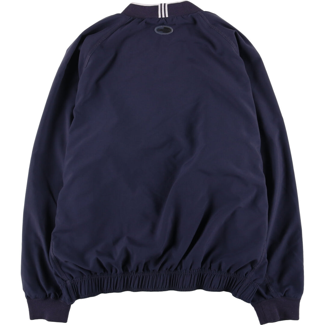 2000'S adidas V-neck warm-up pullover, men's size L polyester navy blue type Vintage Second Hand