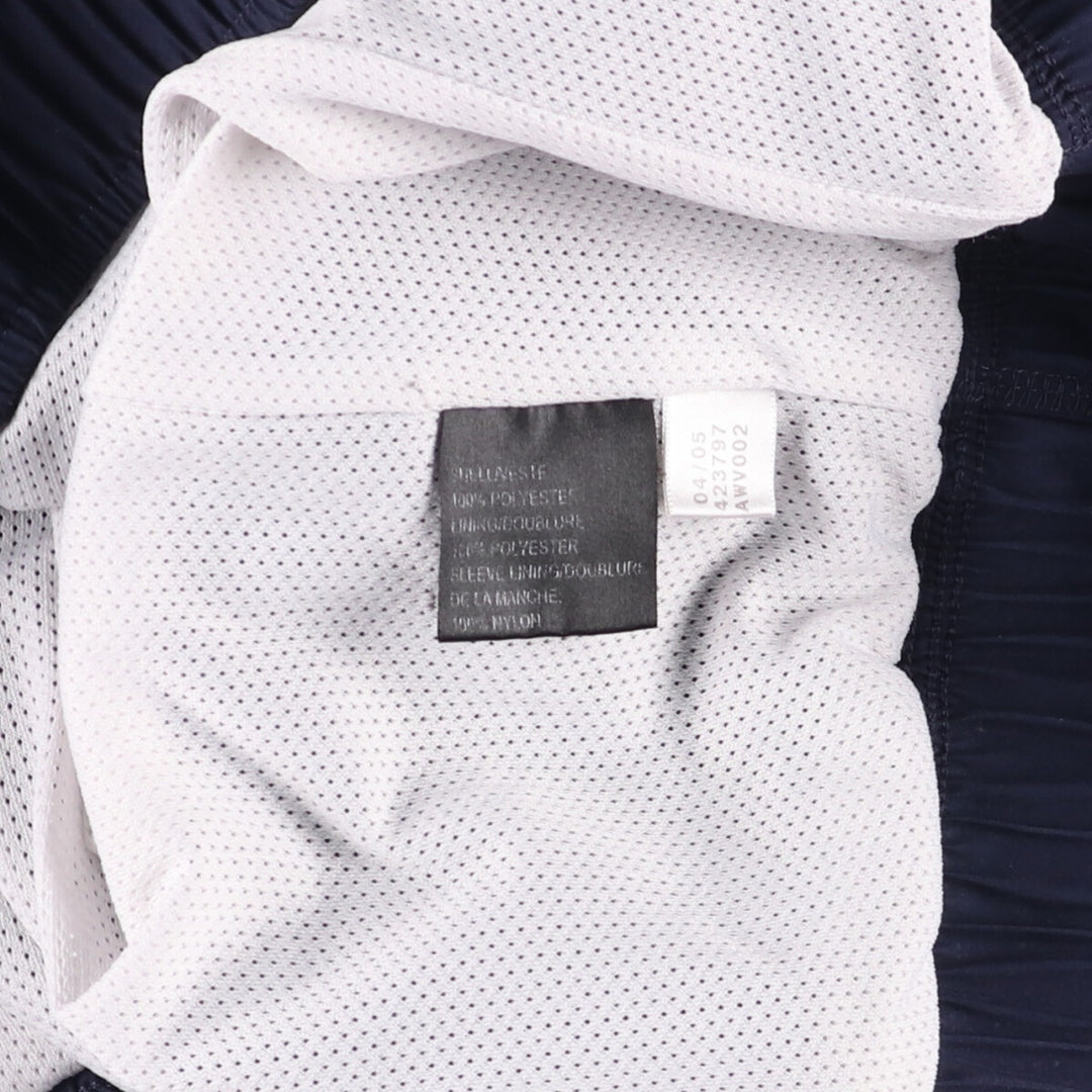 2000'S adidas V-neck warm-up pullover, men's size L polyester navy blue type Vintage Second Hand