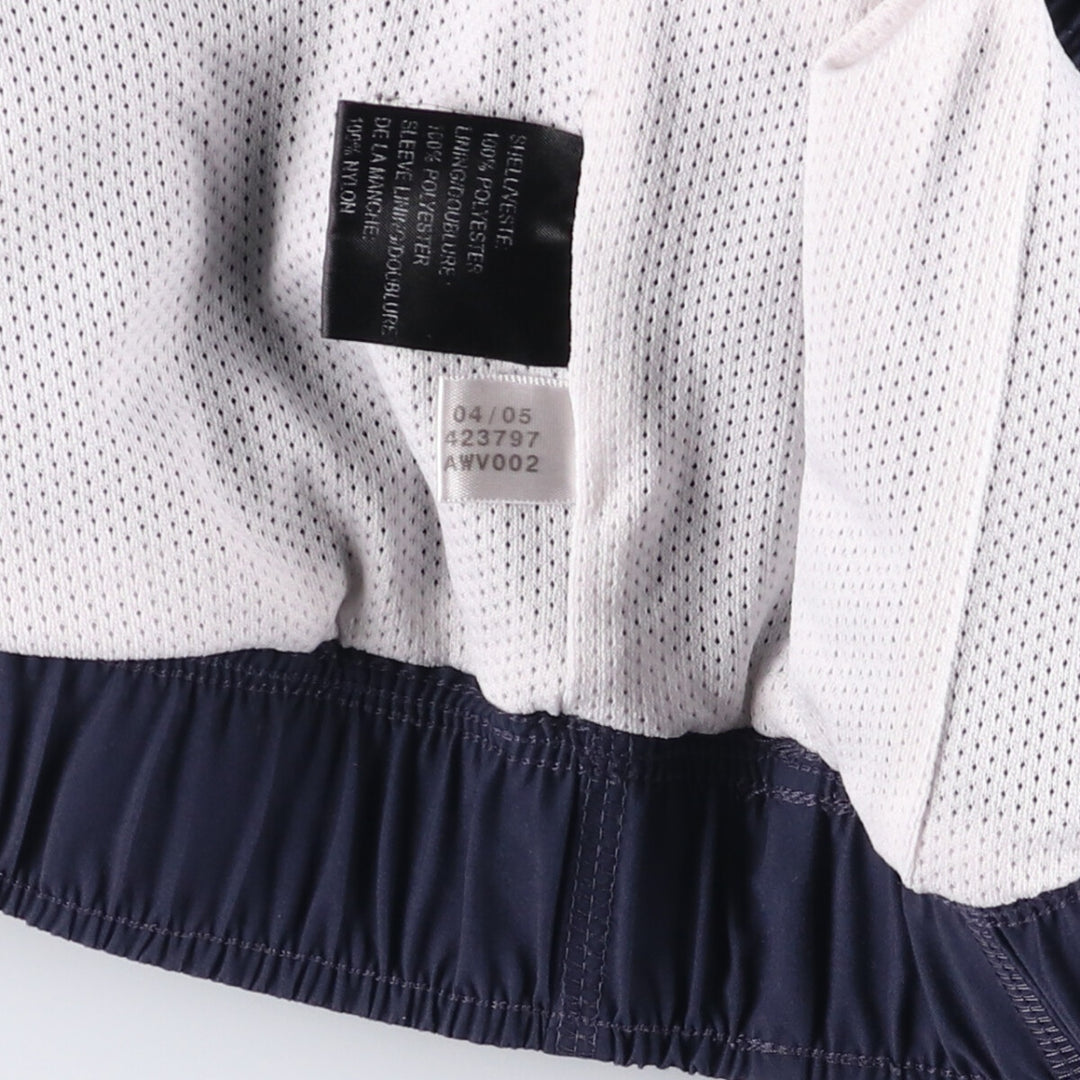 2000'S adidas V-neck warm-up pullover, men's size L polyester navy blue type Vintage Second Hand