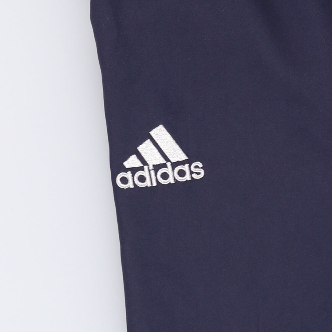 2000'S adidas V-neck warm-up pullover, men's size L polyester navy blue type Vintage Second Hand
