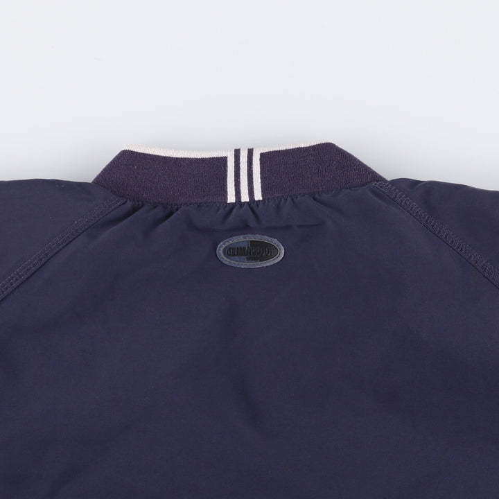 2000'S adidas V-neck warm-up pullover, men's size L polyester navy blue type Vintage Second Hand