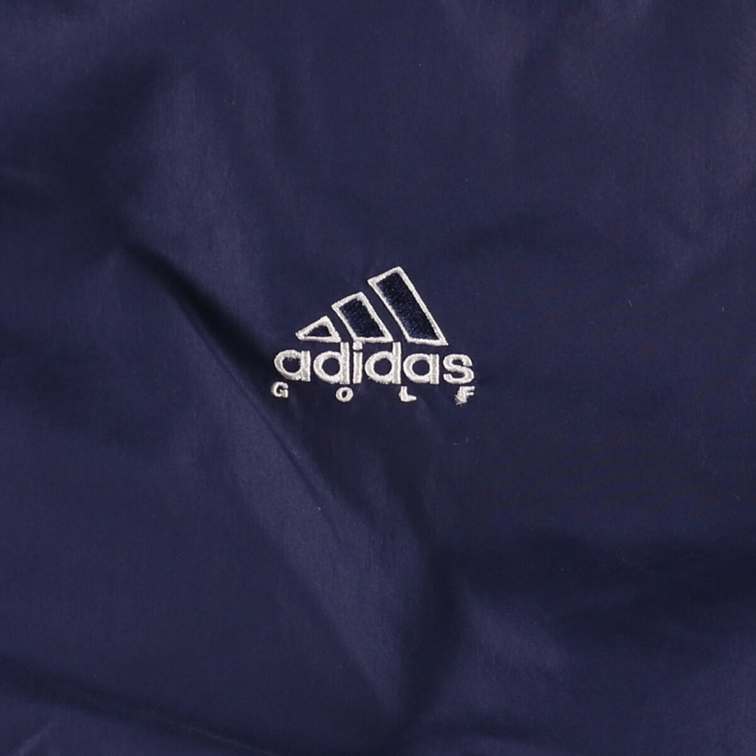 2000'S Adidas V-neck warm-up pullover, men's size XXL polyester navy blue type Vintage Second Hand