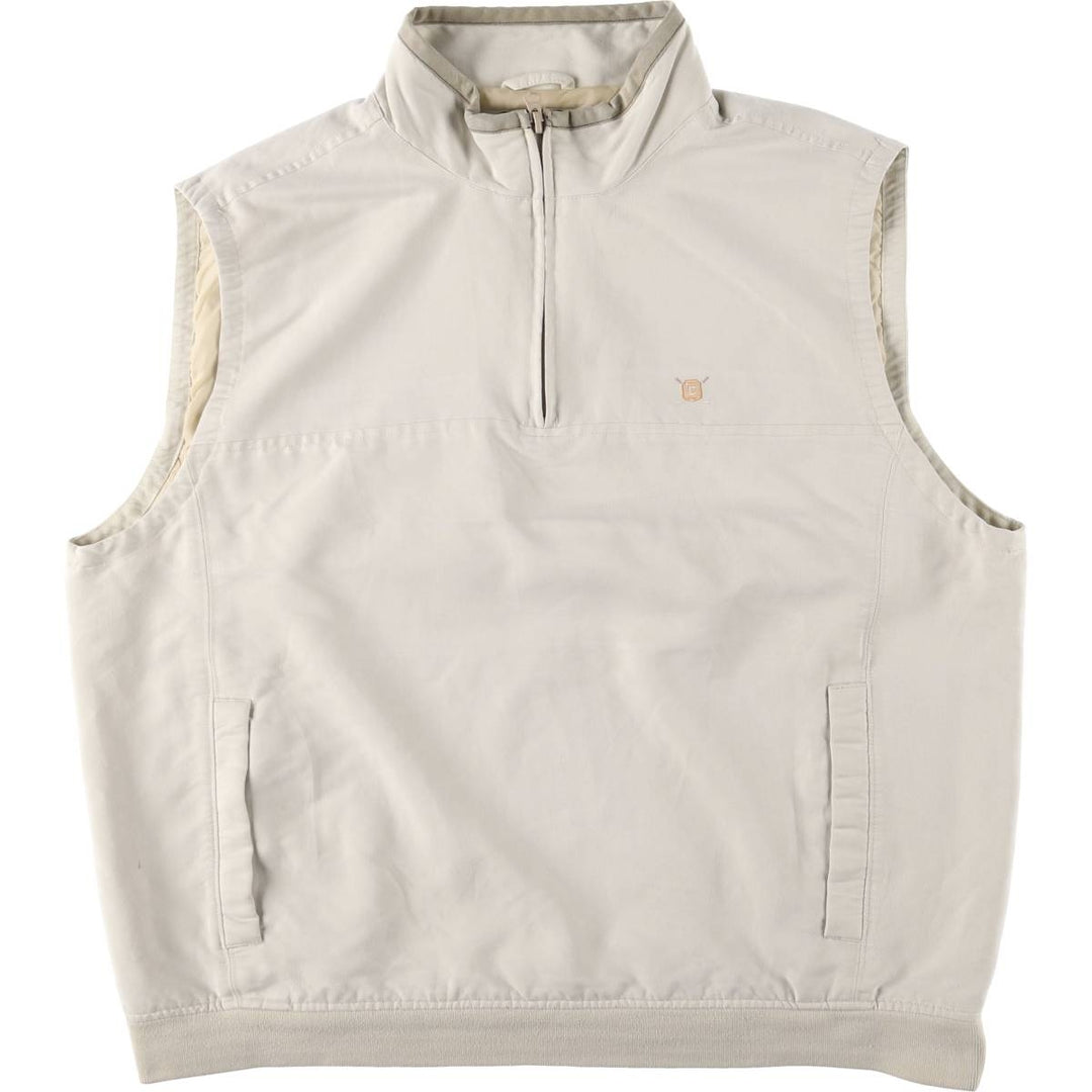 Ralph Lauren CHAPS Half-Zip Chaps Vest, Men's XL Rayon Beige type Vintage Second Hand