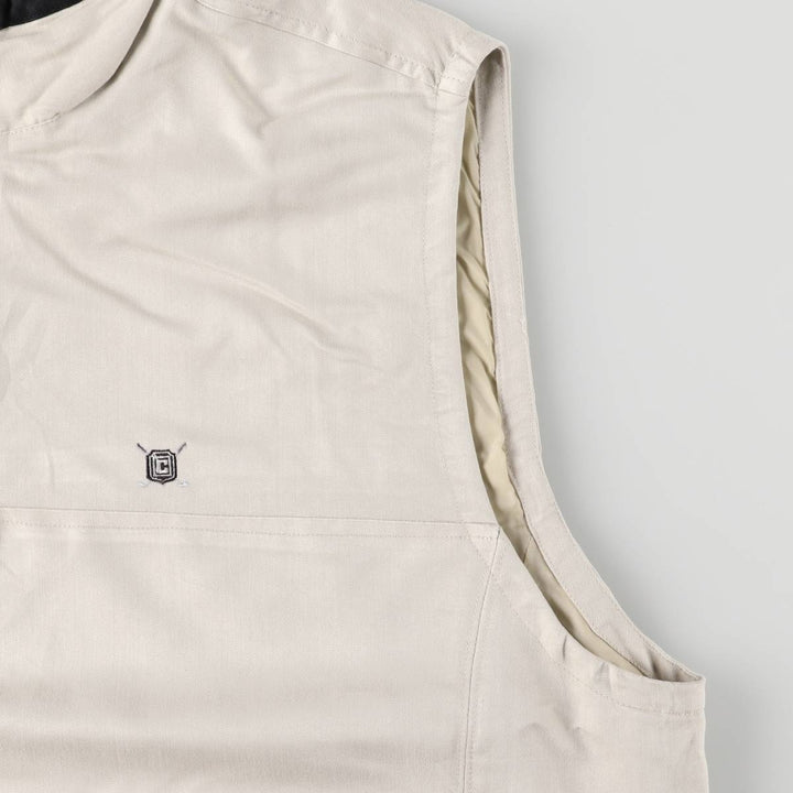 Ralph Lauren CHAPS Half-Zip Chaps Vest, Men's XL Rayon Beige type Vintage Second Hand