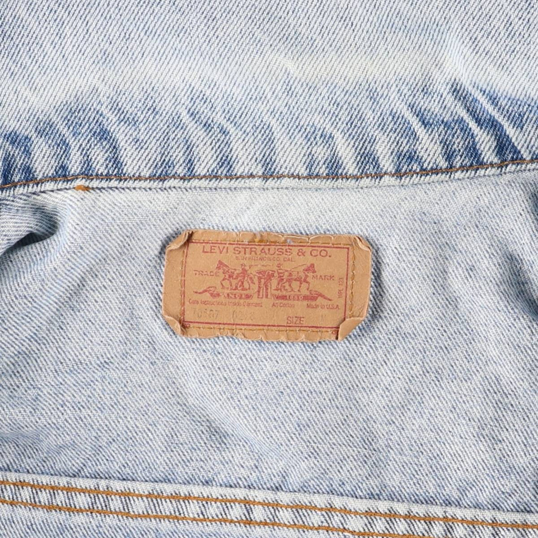 90'S Levi's Cut-Off Denim Vest, Made in USA, Men's Size Medium cotton blue type Vintage Second Hand