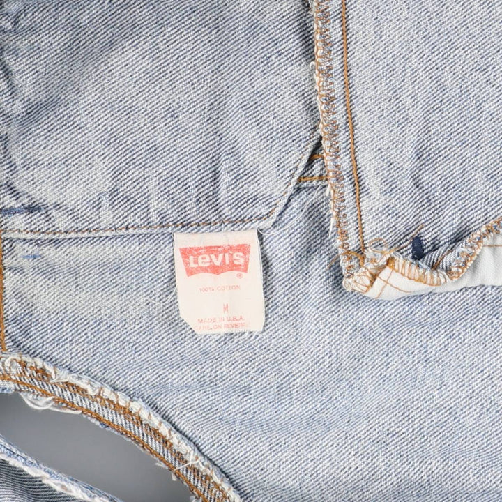 90'S Levi's Cut-Off Denim Vest, Made in USA, Men's Size Medium cotton blue type Vintage Second Hand
