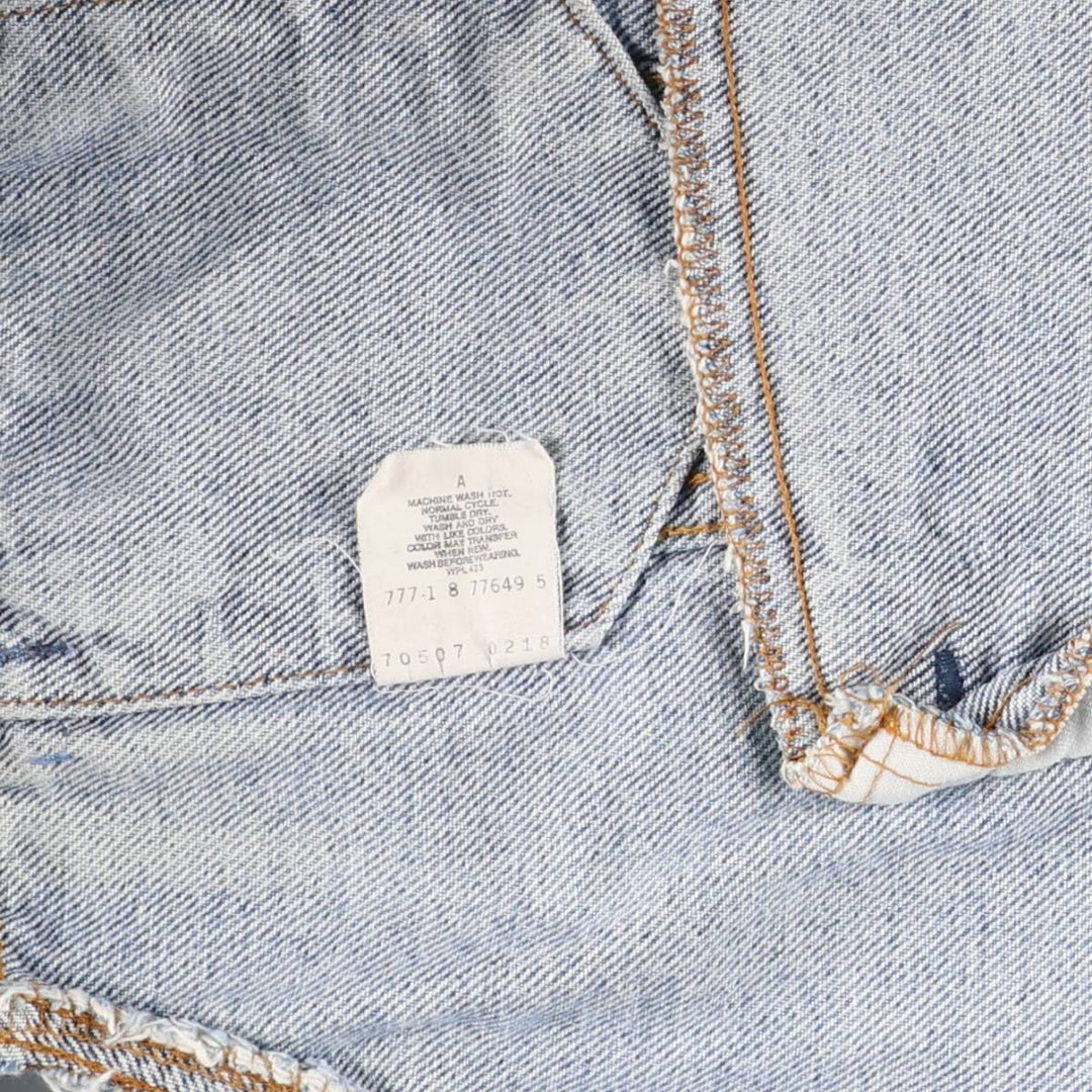 90'S Levi's Cut-Off Denim Vest, Made in USA, Men's Size Medium cotton blue type Vintage Second Hand