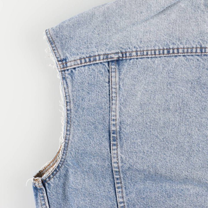 90'S Levi's Cut-Off Denim Vest, Made in USA, Men's Size Medium cotton blue type Vintage Second Hand