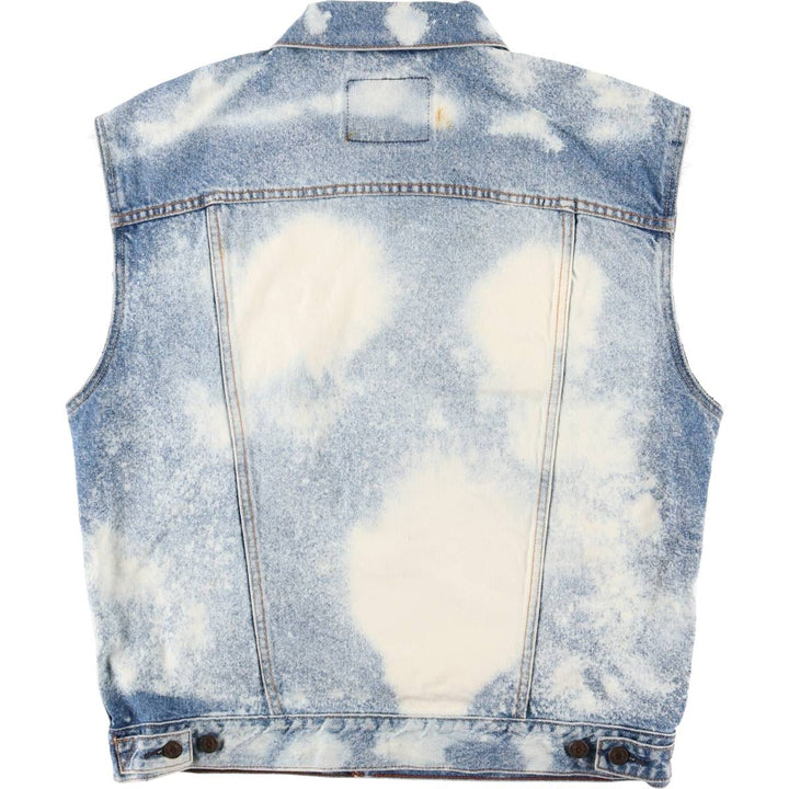 Levi's Signature Cut-Off Denim Vest, Men's Size Medium, Full Button cotton blue type Vintage Second Hand