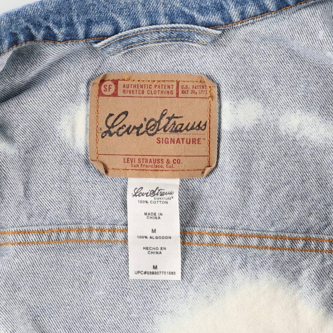 Levi's Signature Cut-Off Denim Vest, Men's Size Medium, Full Button cotton blue type Vintage Second Hand