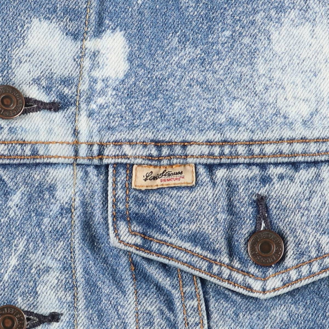 Levi's Signature Cut-Off Denim Vest, Men's Size Medium, Full Button cotton blue type Vintage Second Hand
