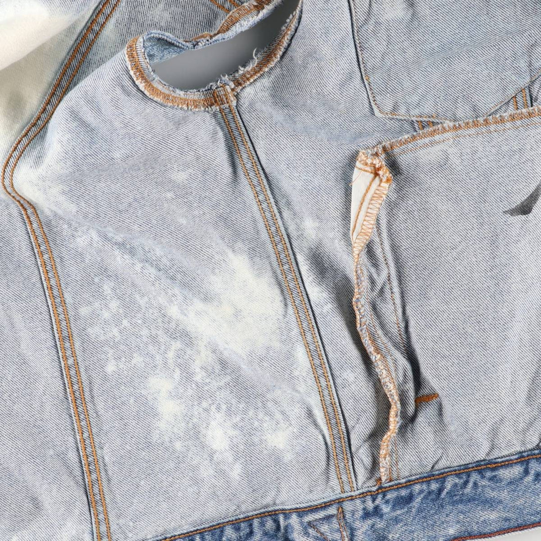 Levi's Signature Cut-Off Denim Vest, Men's Size Medium, Full Button cotton blue type Vintage Second Hand