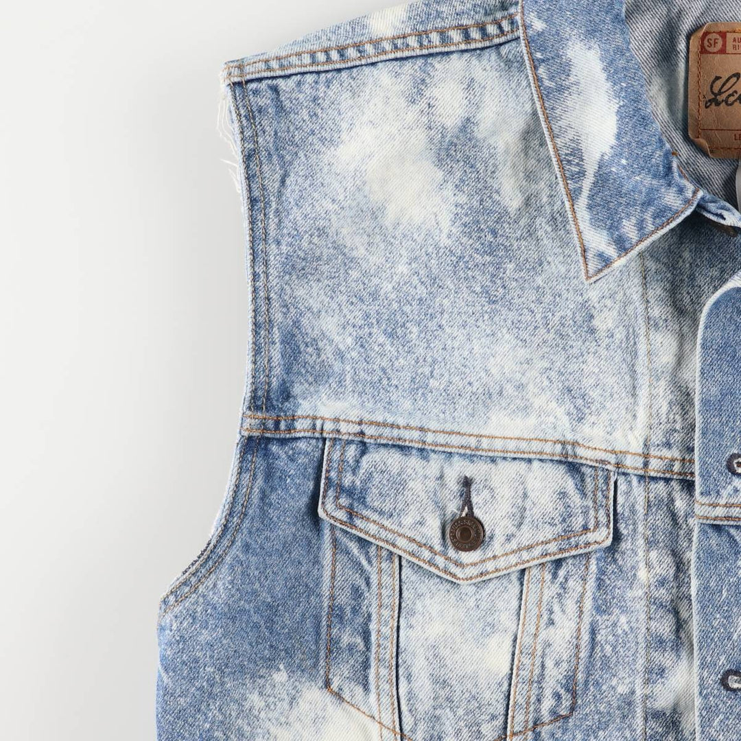 Levi's Signature Cut-Off Denim Vest, Men's Size Medium, Full Button cotton blue type Vintage Second Hand