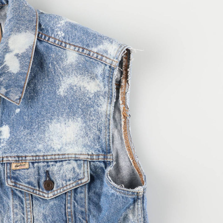 Levi's Signature Cut-Off Denim Vest, Men's Size Medium, Full Button cotton blue type Vintage Second Hand