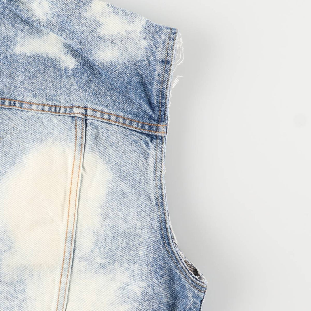 Levi's Signature Cut-Off Denim Vest, Men's Size Medium, Full Button cotton blue type Vintage Second Hand