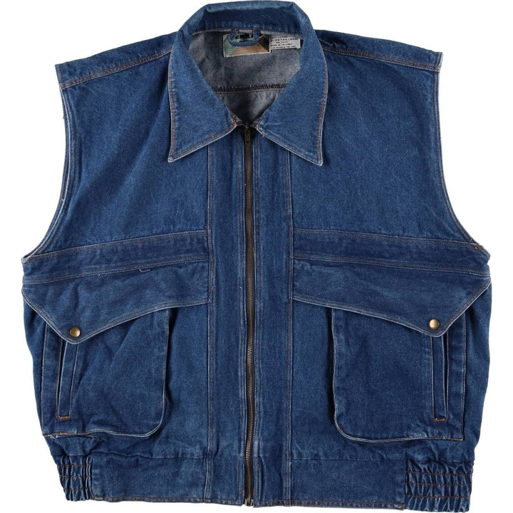 Vintage 1980'S Sierra Pacific denim vest, men's size XXL cotton blue type Vintage Second Hand