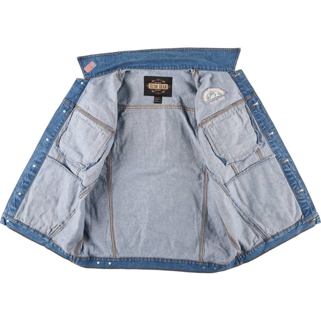 GUIDE GEAR Stars and Stripes Denim Vest, Men's Size XL cotton blue type Vintage Second Hand