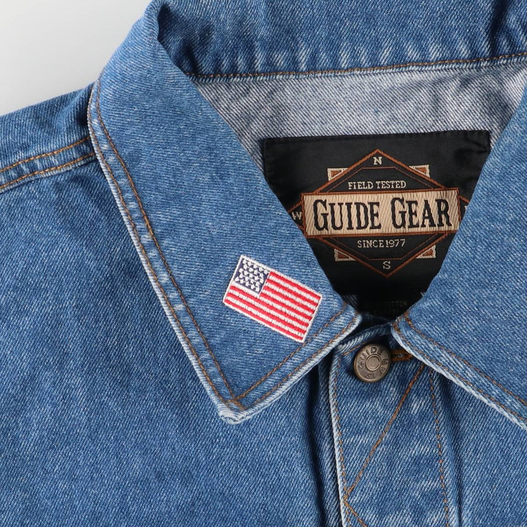 GUIDE GEAR Stars and Stripes Denim Vest, Men's Size XL cotton blue type Vintage Second Hand