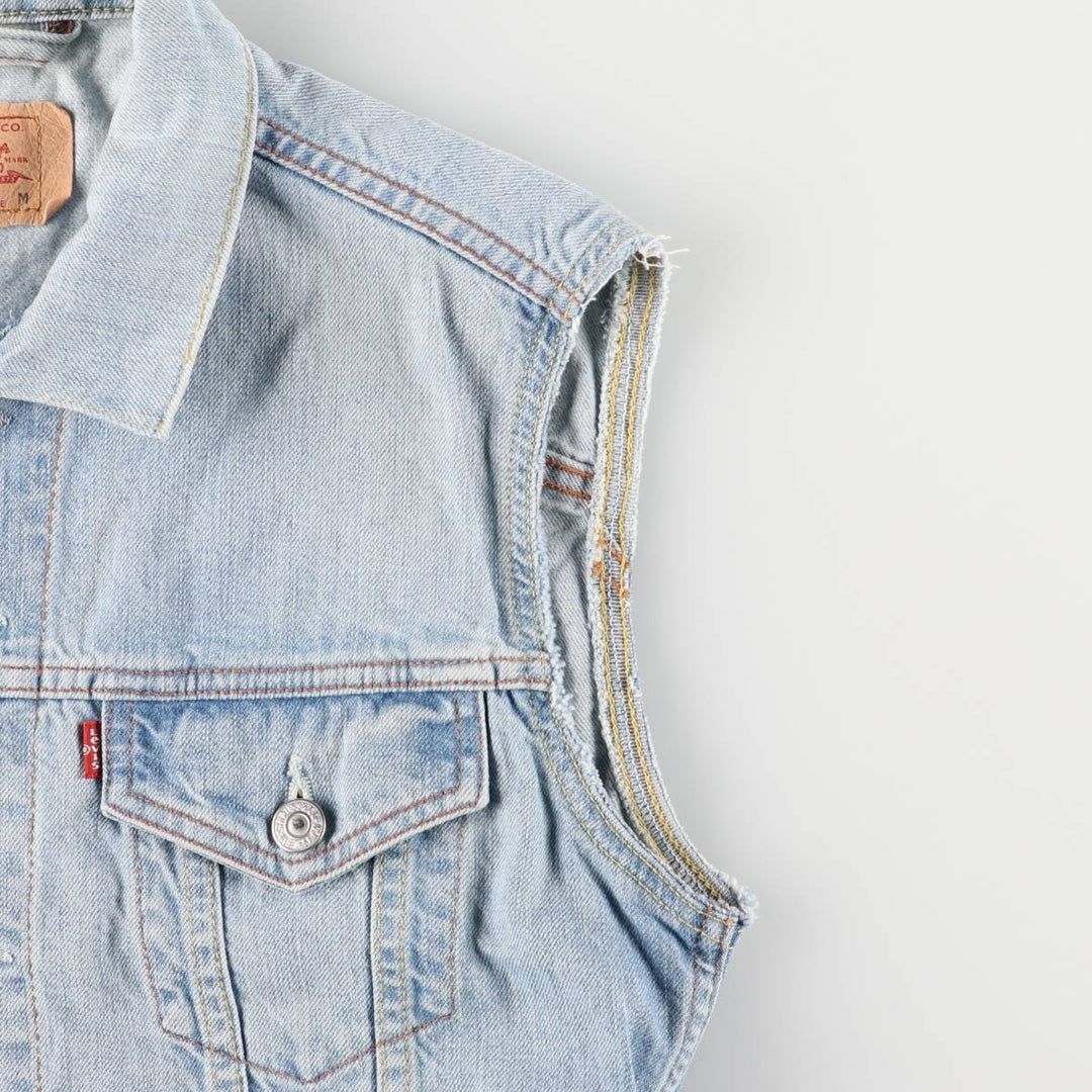 Levi's 70590-89 Open-Front Cut-Off Denim Vest, Women's, Size M, Vintage unclear Blue type light blue Vintage Second Hand