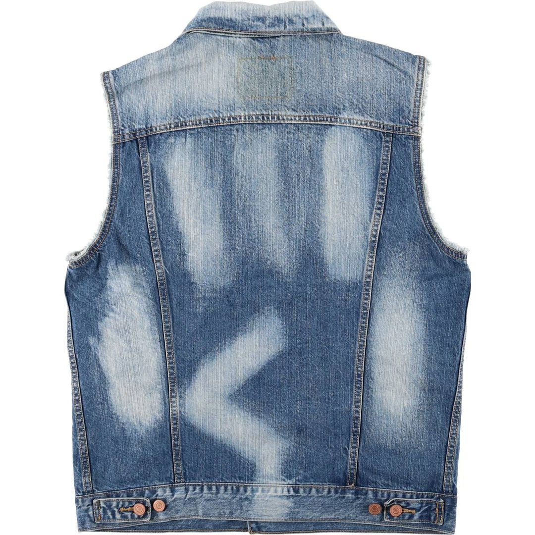 Levi's Cut-off Denim Vest, Men's Size L cotton blue type Vintage Second Hand