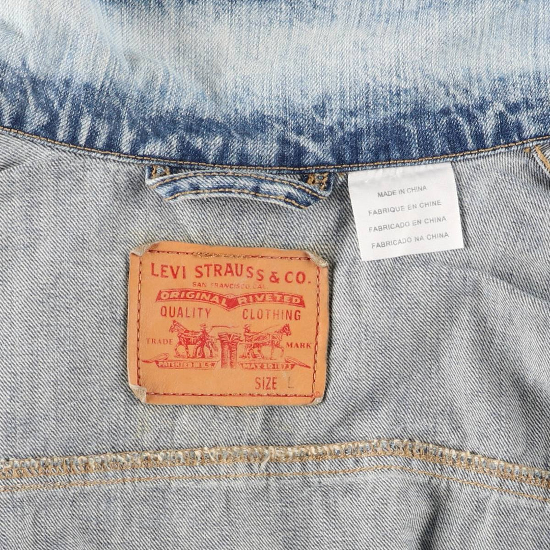 Levi's Cut-off Denim Vest, Men's Size L cotton blue type Vintage Second Hand