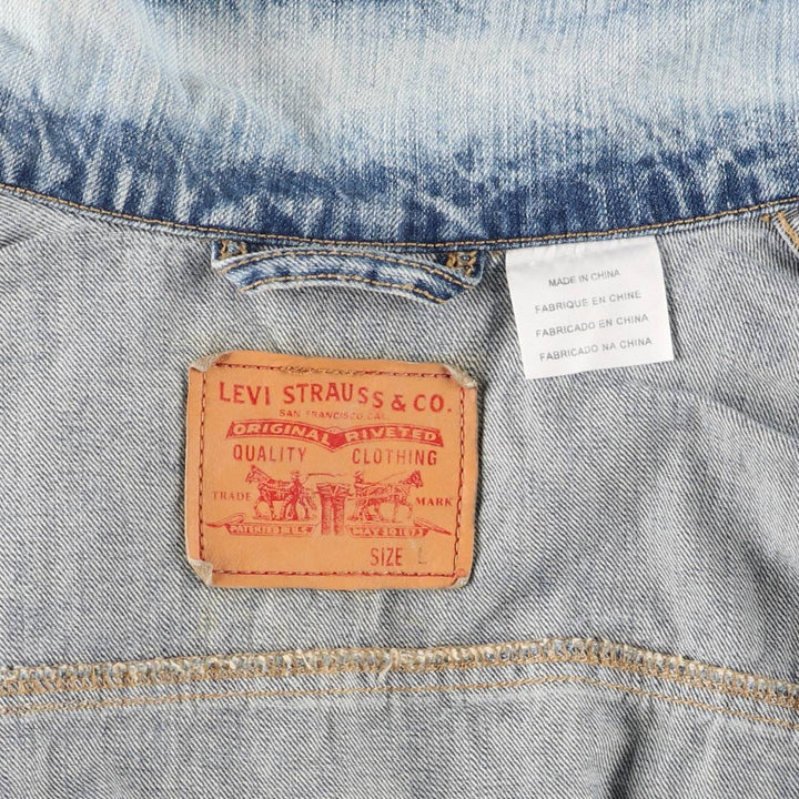 Levi's Cut-off Denim Vest, Men's Size L cotton blue type Vintage Second Hand
