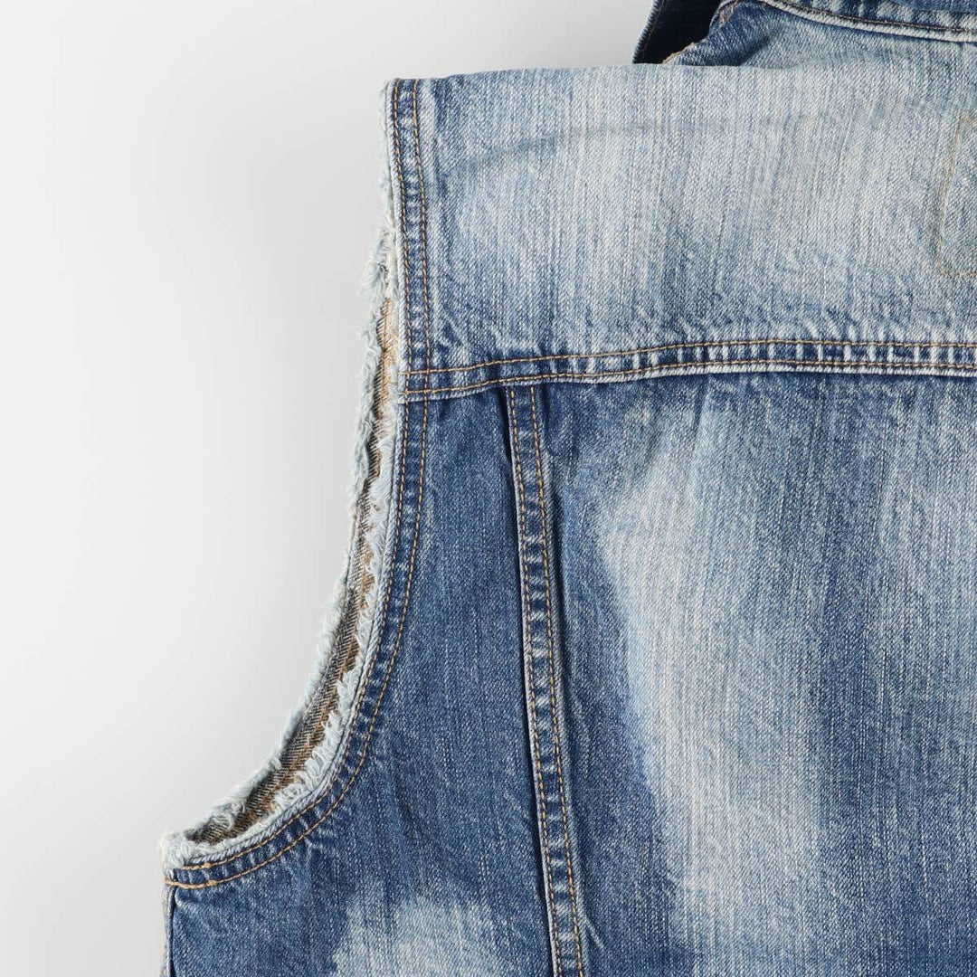 Levi's Cut-off Denim Vest, Men's Size L cotton blue type Vintage Second Hand