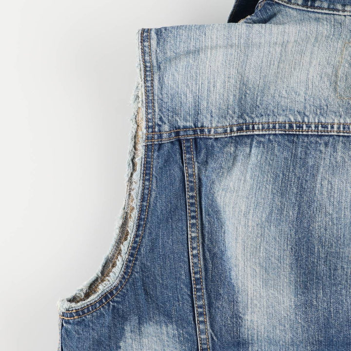 Levi's Cut-off Denim Vest, Men's Size L cotton blue type Vintage Second Hand