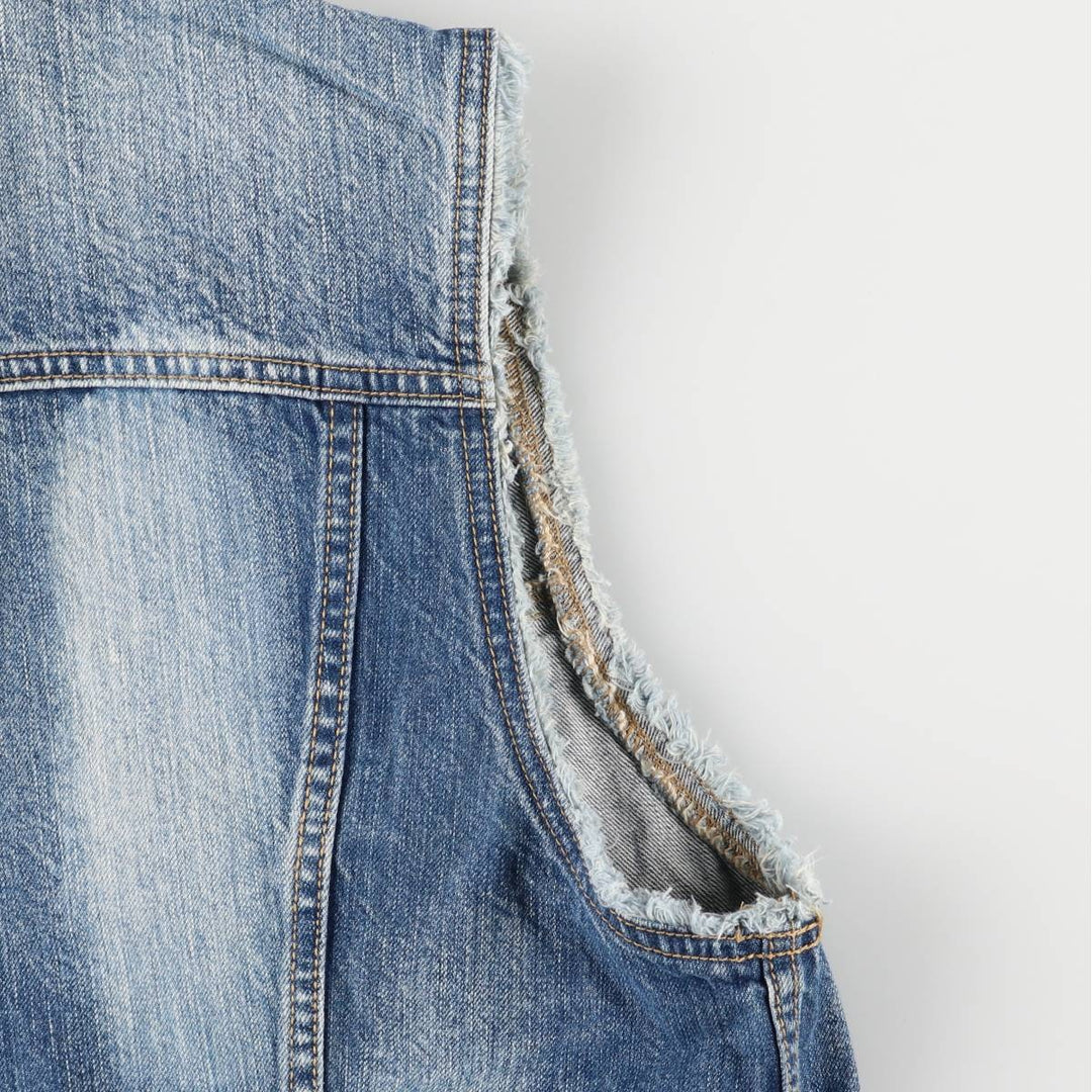 Levi's Cut-off Denim Vest, Men's Size L cotton blue type Vintage Second Hand