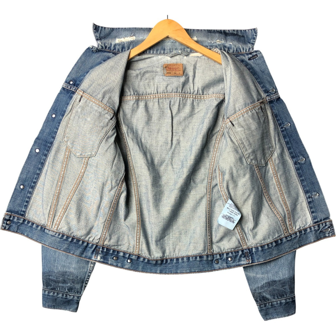 2000'S Levi's 70500-0498 Euro Model Denim Jacket, Men's Size L cotton blue type Vintage Second Hand