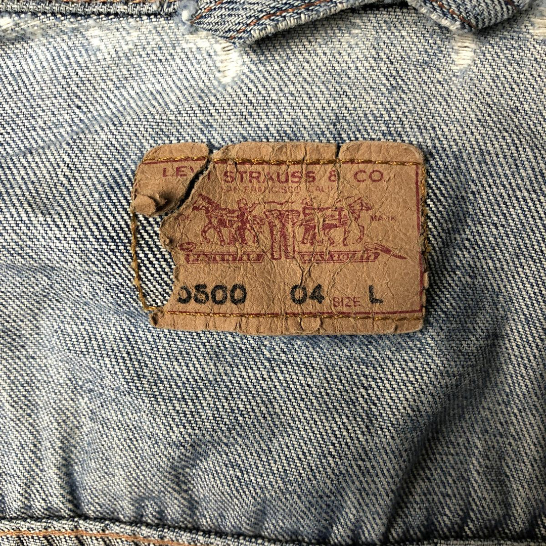 2000'S Levi's 70500-0498 Euro Model Denim Jacket, Men's Size L cotton blue type Vintage Second Hand