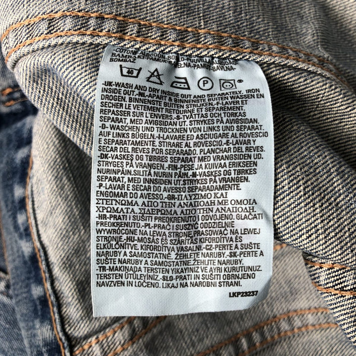 2000'S Levi's 70500-0498 Euro Model Denim Jacket, Men's Size L cotton blue type Vintage Second Hand