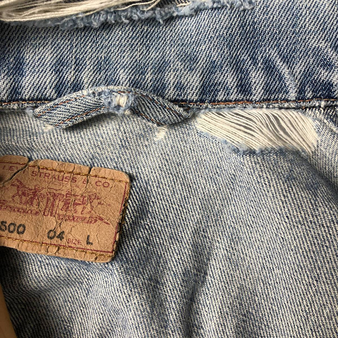 2000'S Levi's 70500-0498 Euro Model Denim Jacket, Men's Size L cotton blue type Vintage Second Hand