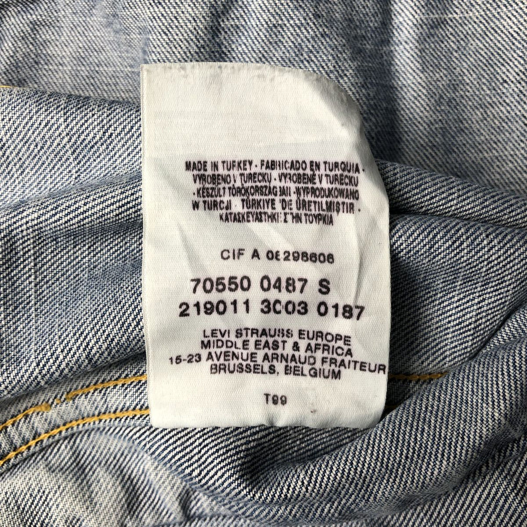 2000'S Levi's 70550-0487 Euro Model Denim Jacket, Men's Size Small cotton blue type Vintage Second Hand