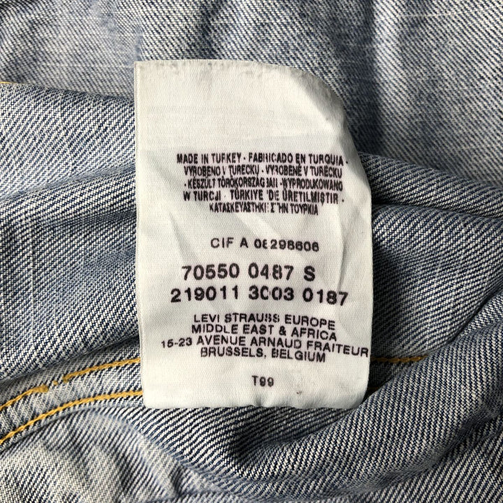 2000'S Levi's 70550-0487 Euro Model Denim Jacket, Men's Size Small cotton blue type Vintage Second Hand