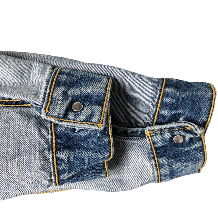 2000'S Levi's 70550-0487 Euro Model Denim Jacket, Men's Size Small cotton blue type Vintage Second Hand