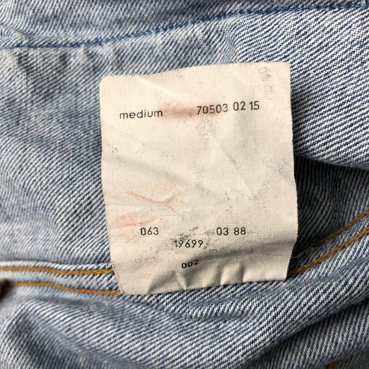 Vintage 1980'S Levi's 70503-0215 denim jacket, size M, men's cotton blue type Vintage Second Hand