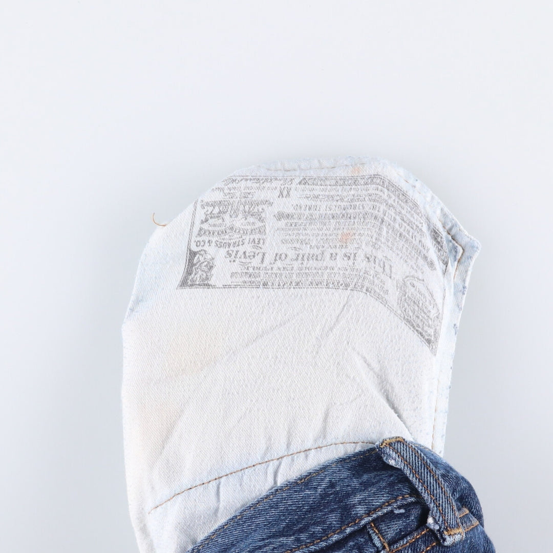 Levi's 501 straight denim pants for men, size W35 cotton blue type Vintage Second Hand
