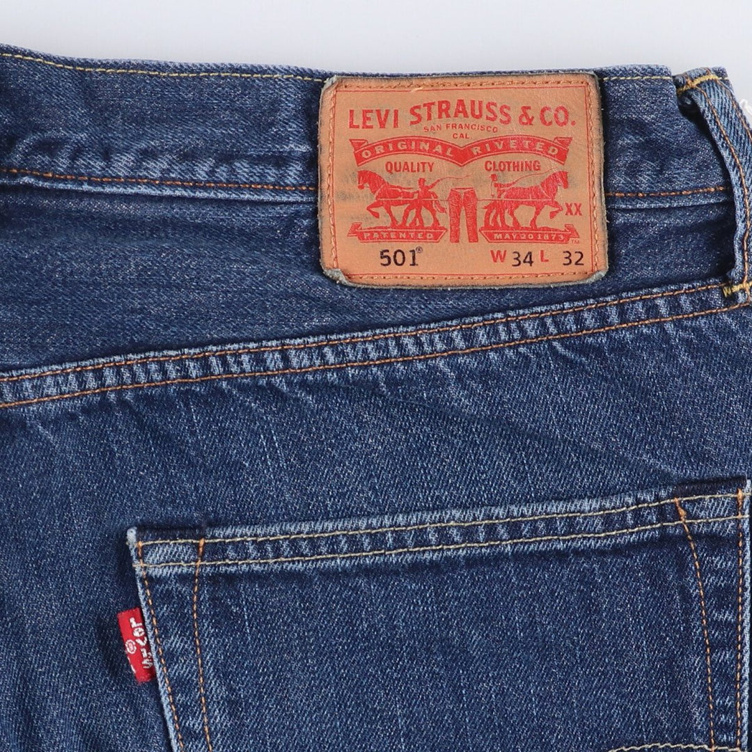 Levi's 501 straight denim pants for men, size W36 cotton blue type Vintage Second Hand