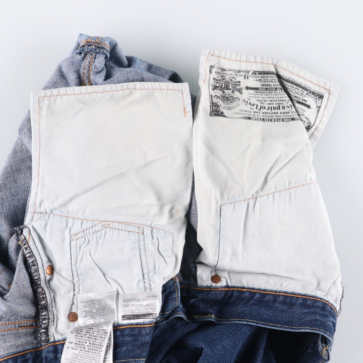 Levi's 501 straight denim pants for men, size W36 cotton blue type Vintage Second Hand