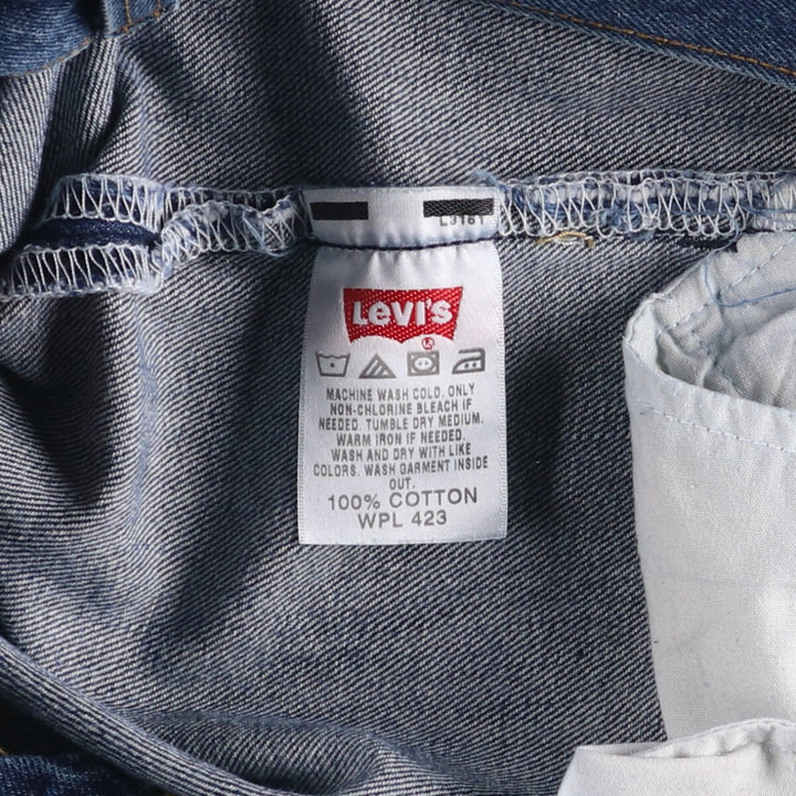 Levi's 501 straight denim pants for men, size W37 cotton blue type Vintage Second Hand