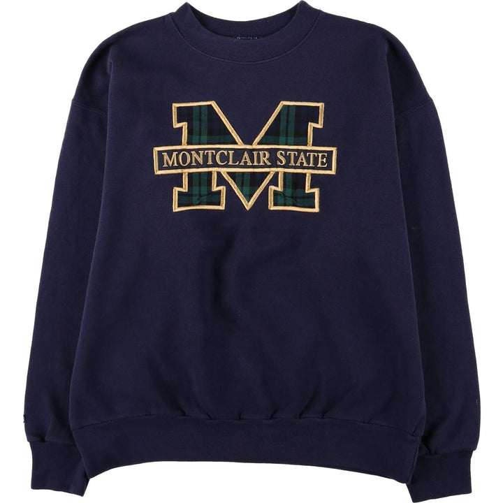 Vintage 80s-90'S Jansport college sweatshirt, made in the USA, size L, men's cotton navy blue type Vintage Second Hand