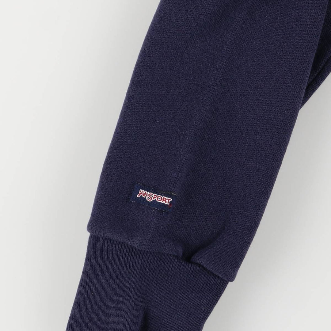 Vintage 80s-90'S Jansport college sweatshirt, made in the USA, size L, men's cotton navy blue type Vintage Second Hand