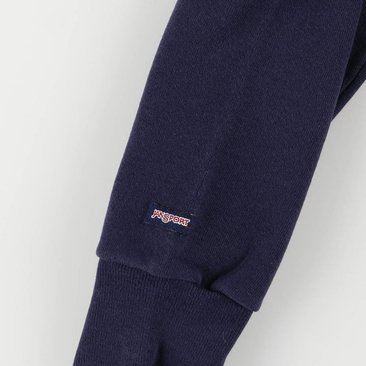 Vintage 80s-90'S Jansport college sweatshirt, made in the USA, size L, men's cotton navy blue type Vintage Second Hand